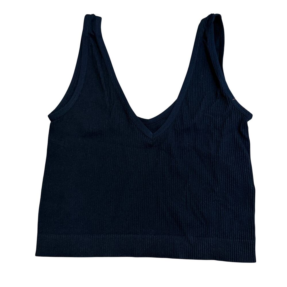 Colsie Women's Black Ribbed Seamless Reversible Tank Top - Size Small - NWT